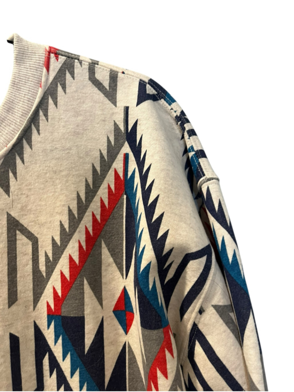 Ariat Cropped Chimayo Grande Print Sweatshirt Size L Southwestern Boho Aztec - Picture 4 of 9